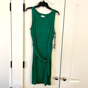 NWT women’s Calvin Klein green dress. Great give the dress with belt. Size 12